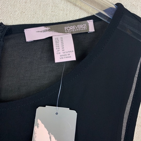 FOREVER 21 chiffon watercolor sleeveless‎ dress size M - Picture 5 of 6